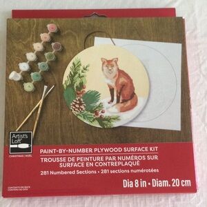Artist's Loft Paint-by-Number Plywood Ornament Kit - Red, Green, Cream